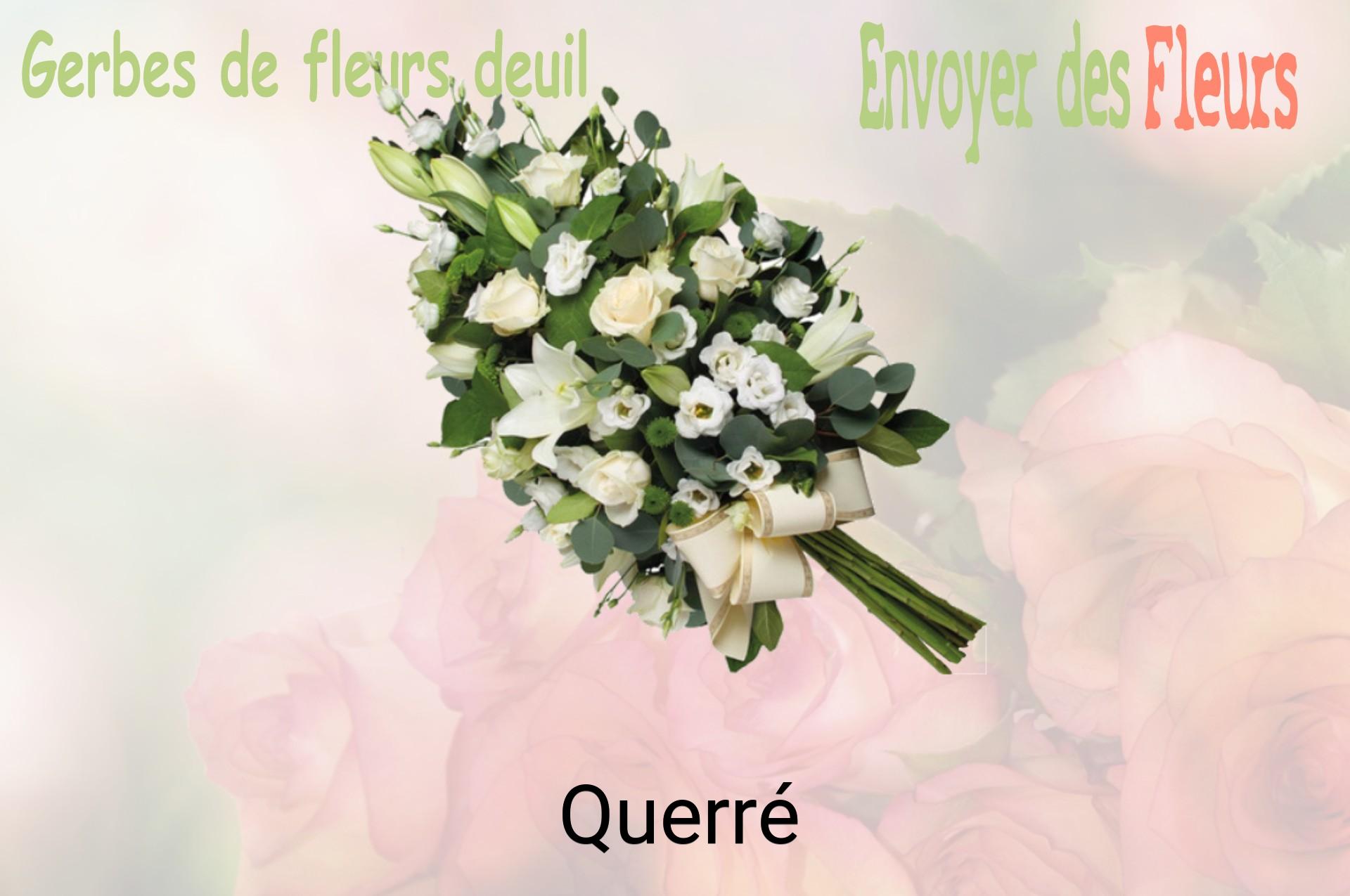 Gerbe de fleurs de deuil livrée à Querré